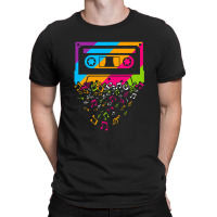 Retro 80's 90's Music Notes Cassette Tape T-shirt | Artistshot