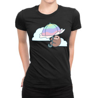 Parasol Sloth Ladies Fitted T-shirt | Artistshot