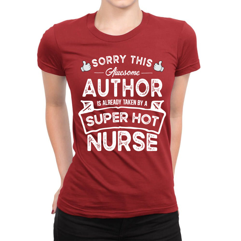 Sorry This Author Is Taken Yellow Ladies Fitted T-Shirt by ciskeedhari | Artistshot