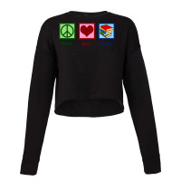 Peace Love Books Music Cropped Sweater | Artistshot