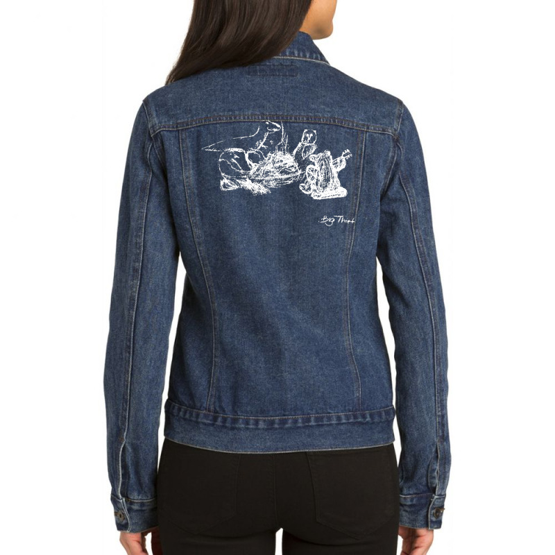 Big Thief Merch Dragon New Warm Mountain I Believe Ladies Denim Jacket by pankeyluftl | Artistshot