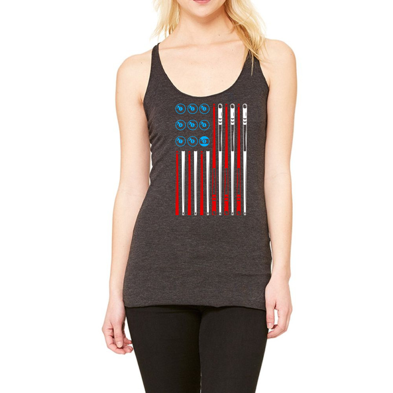 Billiards Pool American Flag Racerback Tank by dabreutatsig | Artistshot