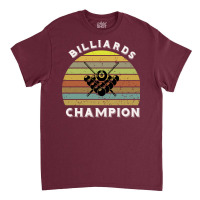 Billiards Champion Retro Sunset Design Classic T-shirt | Artistshot