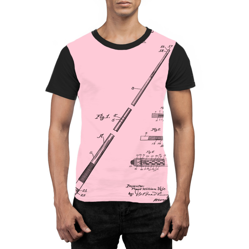 Billiard Cue Patent Graphic T-shirt | Artistshot