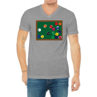 Billiard Table Game V-neck Tee | Artistshot