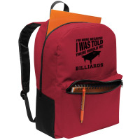 Funny Billiard Quote For Billiards Player Backpack | Artistshot