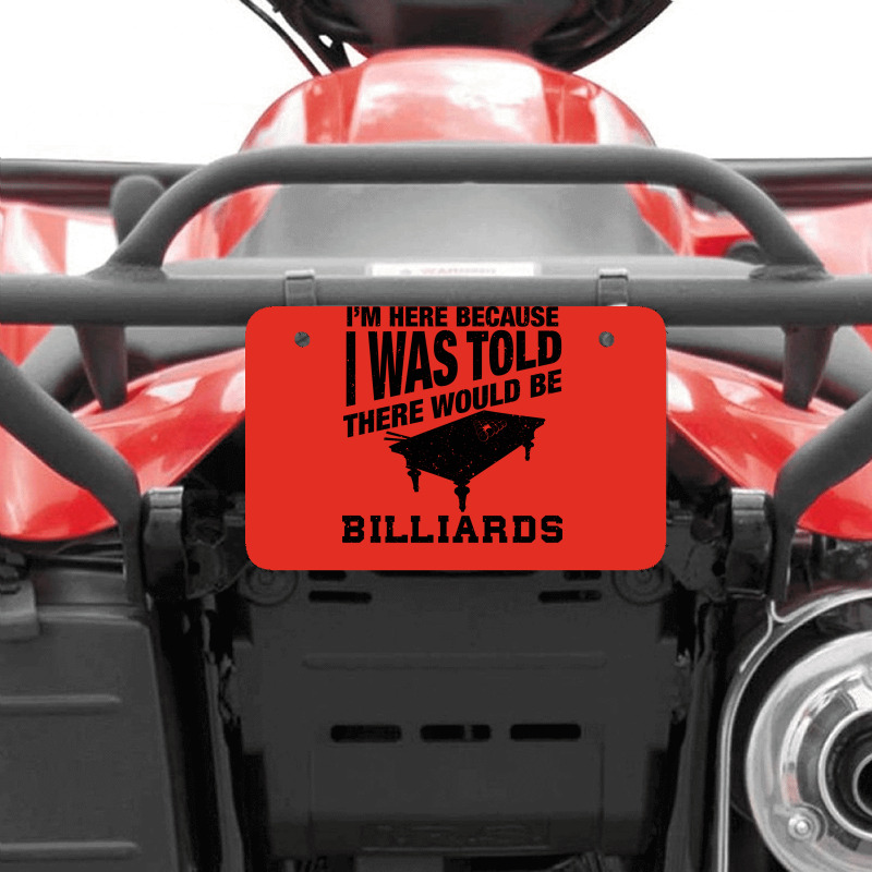 Funny Billiard Quote For Billiards Player Atv License Plate | Artistshot