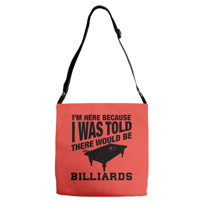 Funny Billiard Quote For Billiards Player Adjustable Strap Totes | Artistshot