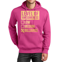 Funny Level Of Awesomeness Low Medium Gift Billiar Unisex Hoodie | Artistshot