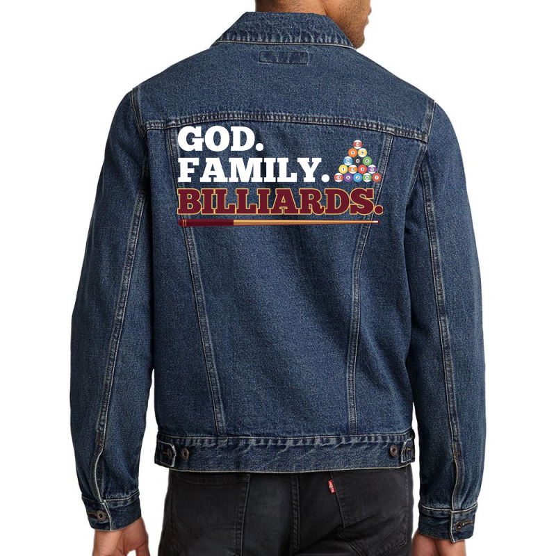 God Family Billiards Pool Player Design Men Denim Jacket | Artistshot