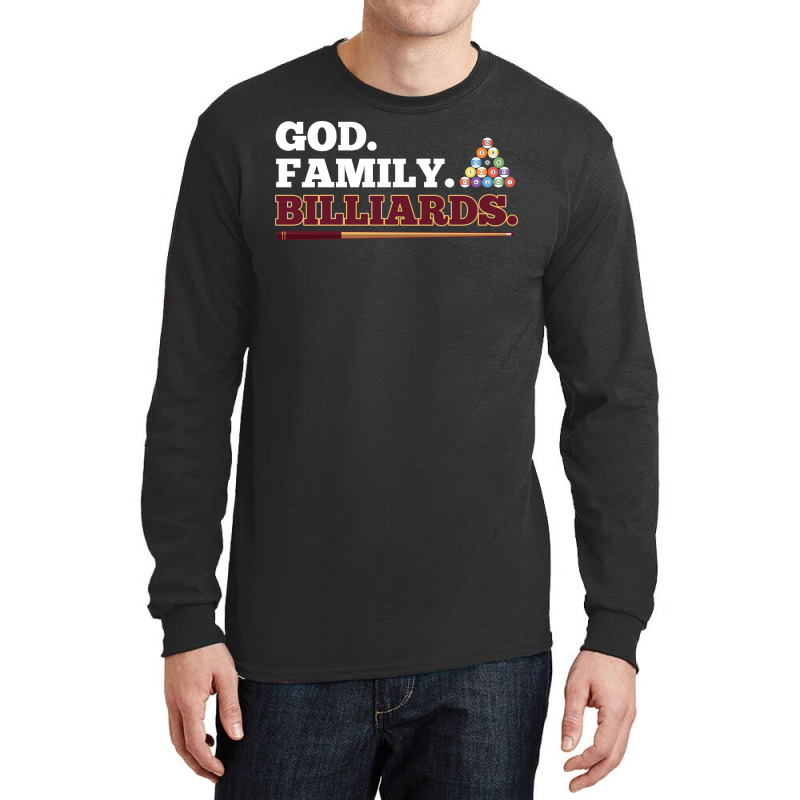 God Family Billiards Pool Player Design Long Sleeve Shirts | Artistshot