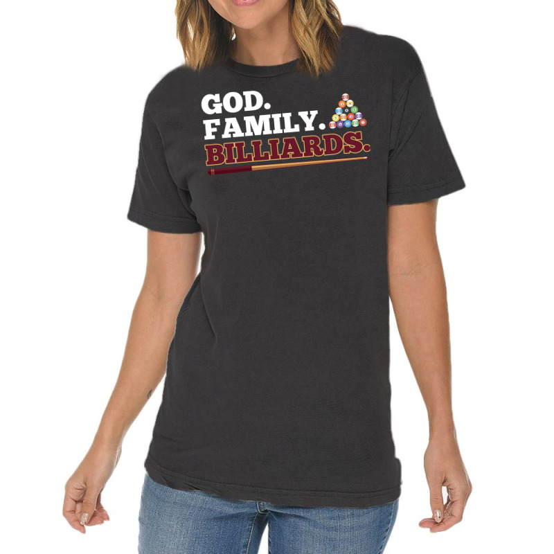 God Family Billiards Pool Player Design Vintage T-shirt | Artistshot