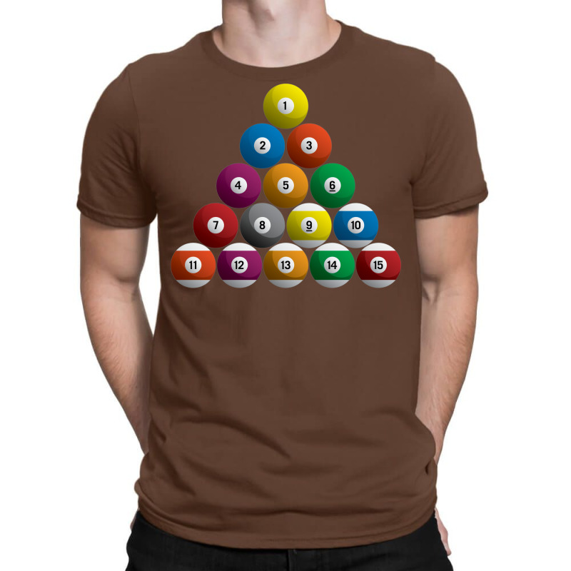 Billiards Pool Balls Racked Set T-shirt | Artistshot