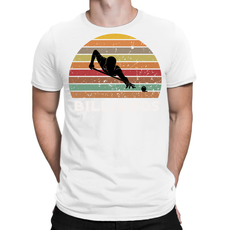 Billiards Retro Sunset Design T-shirt | Artistshot