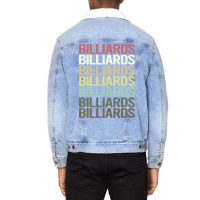 Colorful Text Billiards 1 Unisex Sherpa-lined Denim Jacket | Artistshot