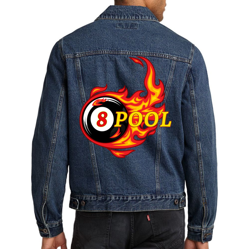 Funny Billiard 8 Ball Pool Billiard Player Men Denim Jacket | Artistshot