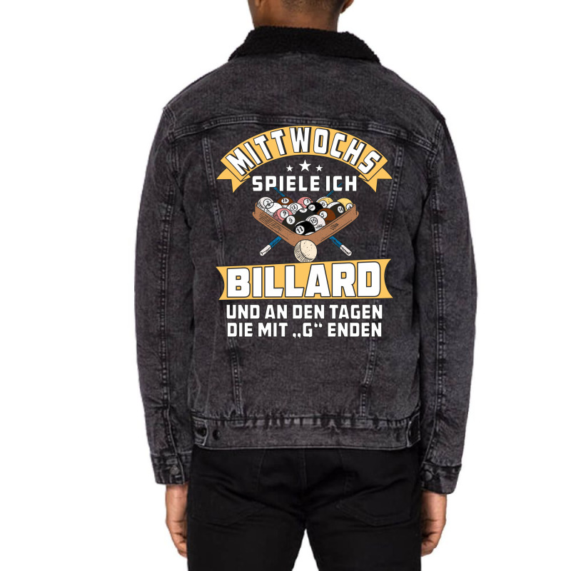 On Wednesdays I Play Billiards Unisex Sherpa-lined Denim Jacket | Artistshot