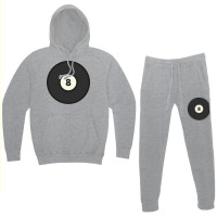 Black Eight 8 Ball Pool Illustration Hoodie & Jogger Set | Artistshot