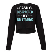 Funny Easily Distracted By Billiards Cropped Sweater | Artistshot