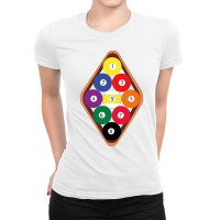 The Nineball Rack Pool Game Ladies Fitted T-shirt | Artistshot