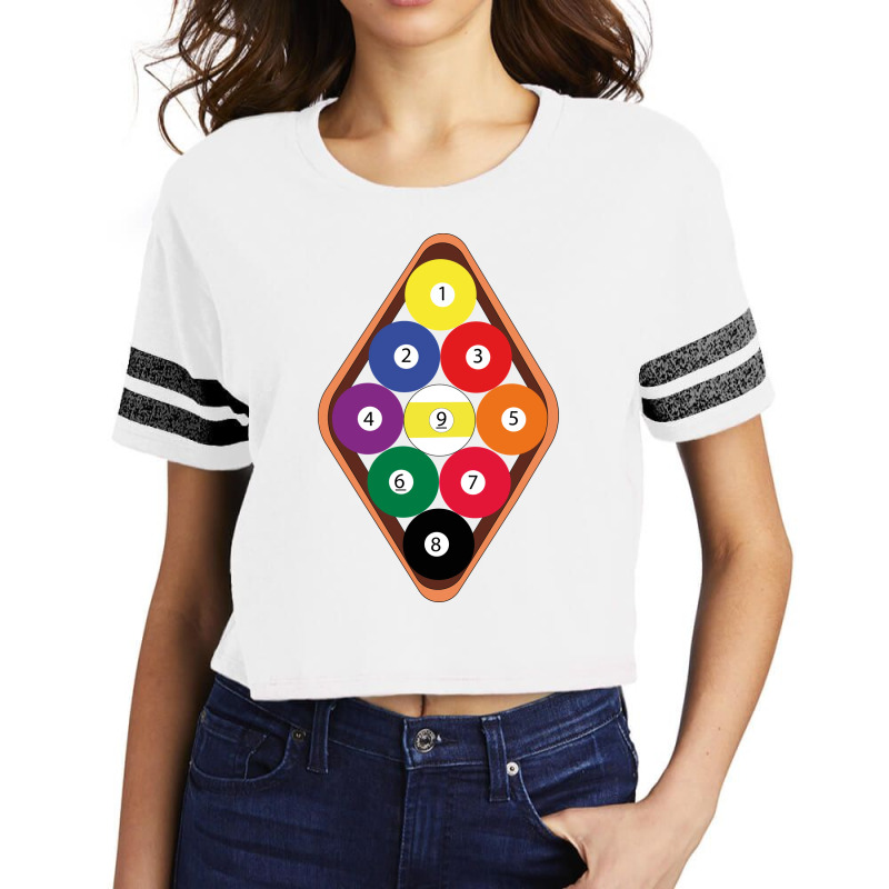 The Nineball Rack Pool Game Scorecard Crop Tee by edsonfinnyi | Artistshot