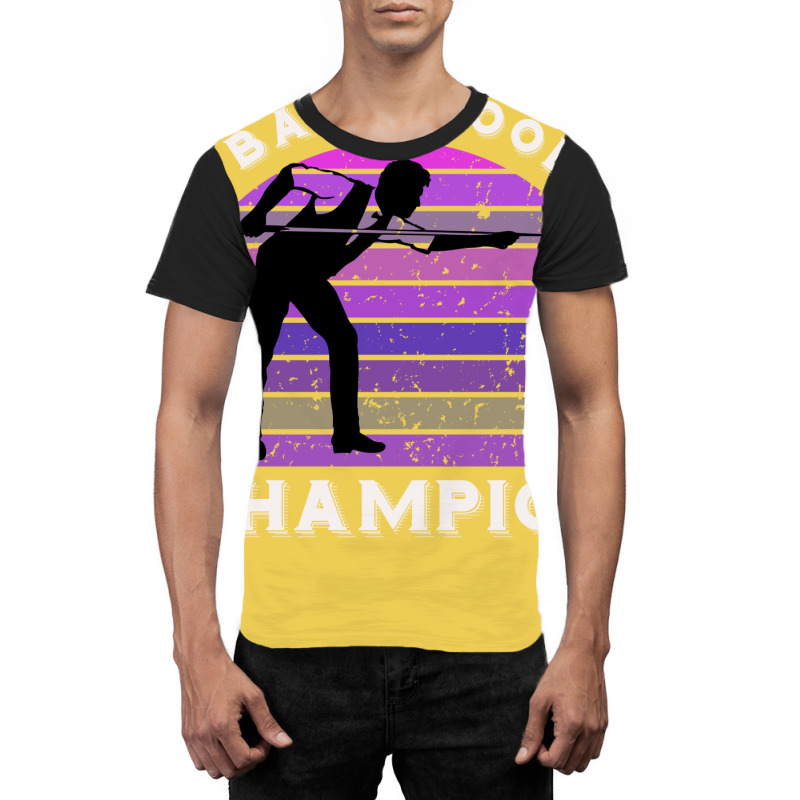 Bank Pool Champion Retro Billiards Graphic T-shirt | Artistshot