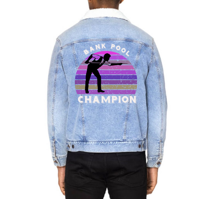 Bank Pool Champion Retro Billiards Unisex Sherpa-lined Denim Jacket | Artistshot