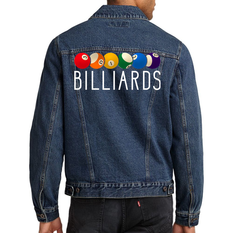 Billiards Balls Pool Player Men Denim Jacket | Artistshot