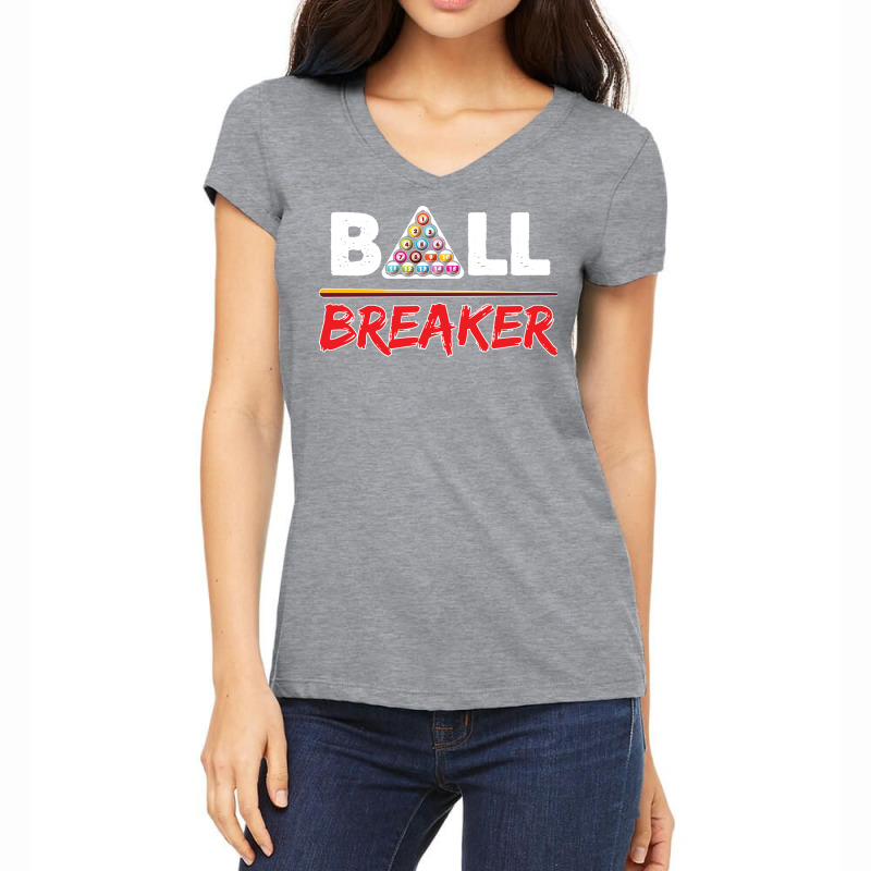 Billiards Ball Breaker Pool Player Design Women's V-Neck T-Shirt by antidomaseban | Artistshot