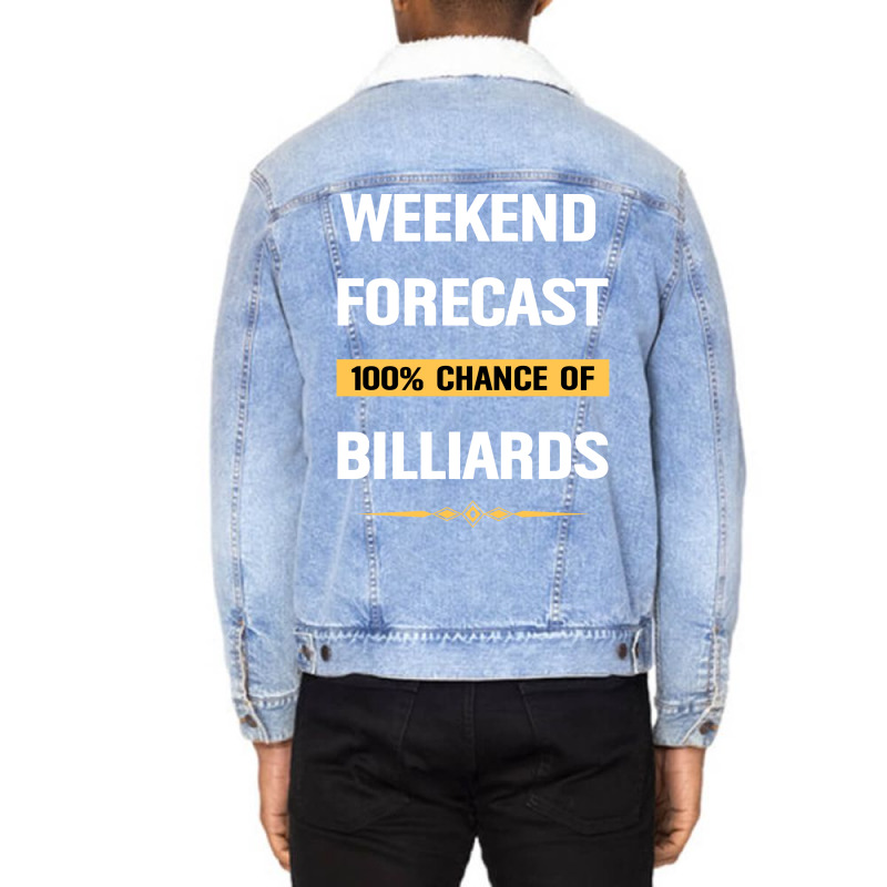 Weekend Forecast Billiards Billiard Pool Unisex Sherpa-lined Denim Jacket | Artistshot