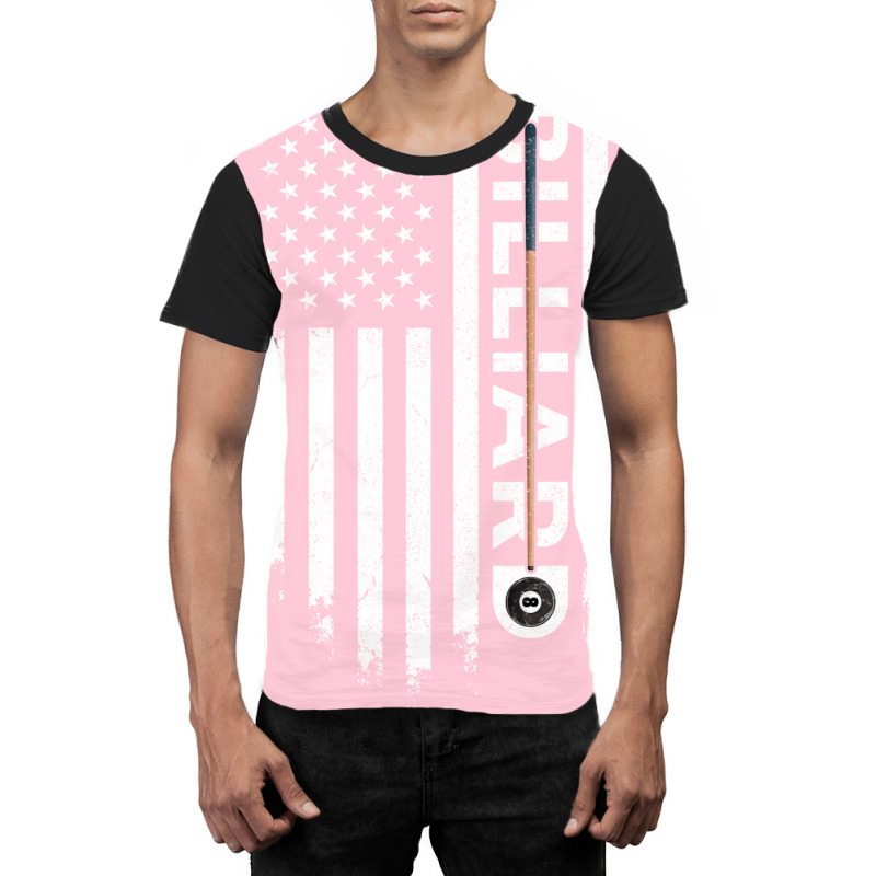 American Flag Billiard Stick Graphic T-shirt | Artistshot