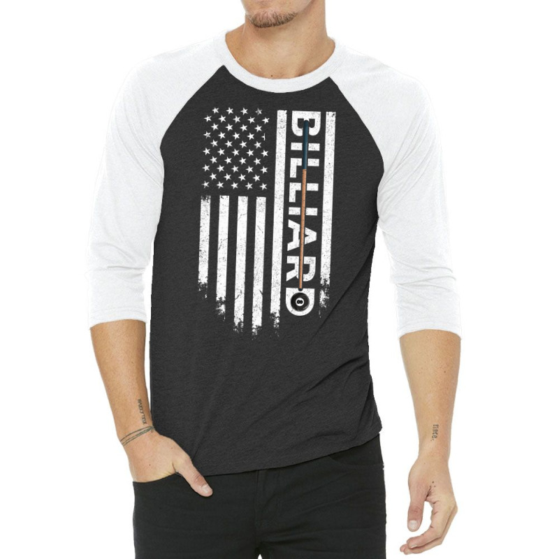 American Flag Billiard Stick 3/4 Sleeve Shirt | Artistshot