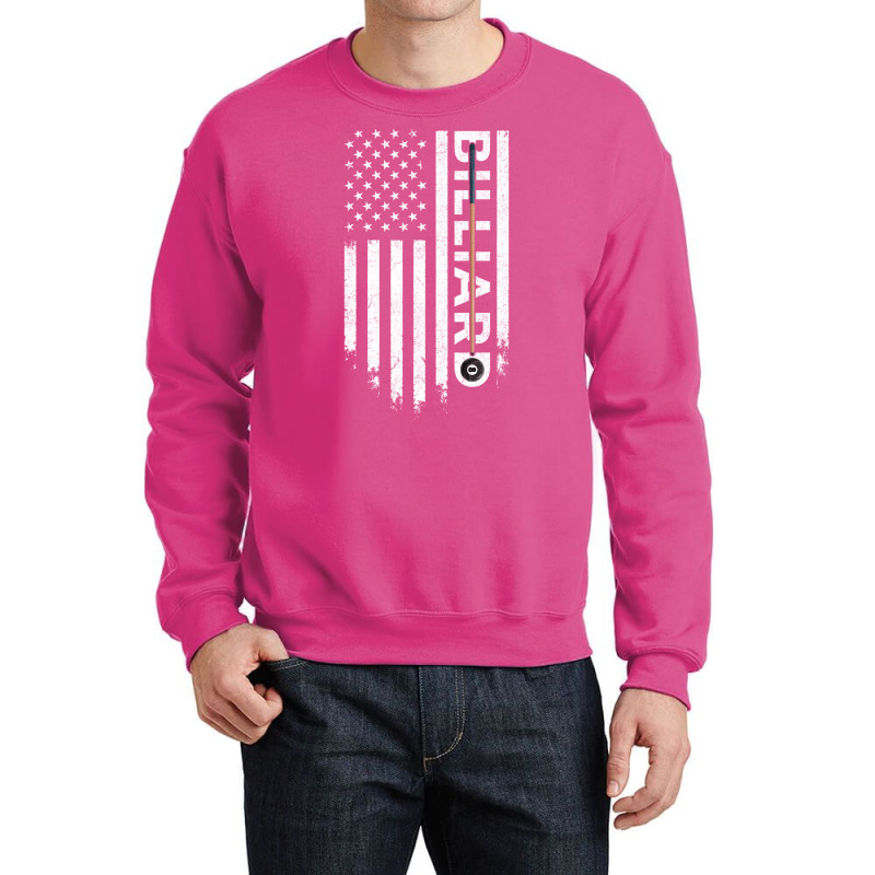 American Flag Billiard Stick Crewneck Sweatshirt | Artistshot