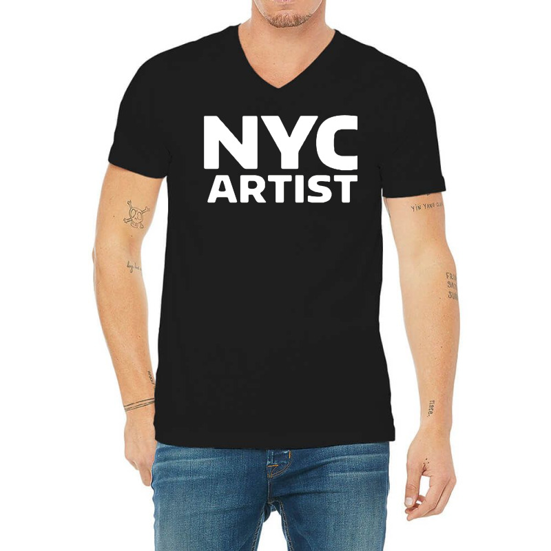 Nyc Artist 80s V-Neck Tee by racidaniritx | Artistshot