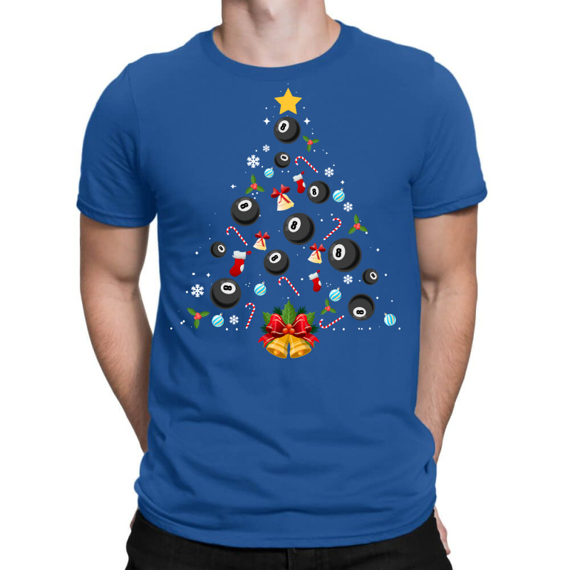 Cool Billiards Gift Christmas Tree Billiards Lover T-shirt | Artistshot