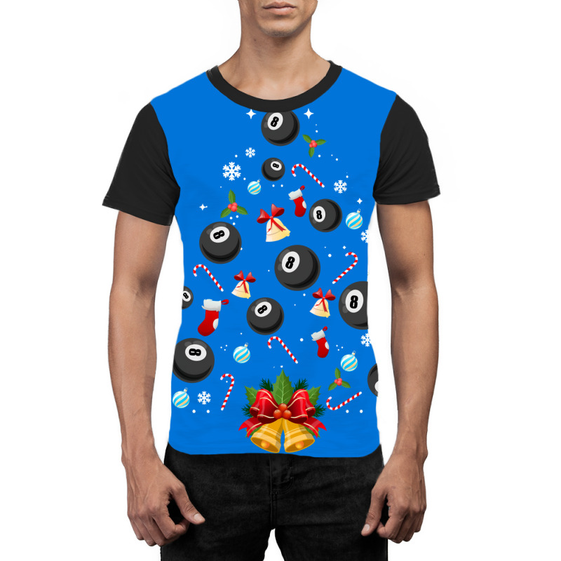 Cool Billiards Gift Christmas Tree Billiards Lover Graphic T-shirt | Artistshot