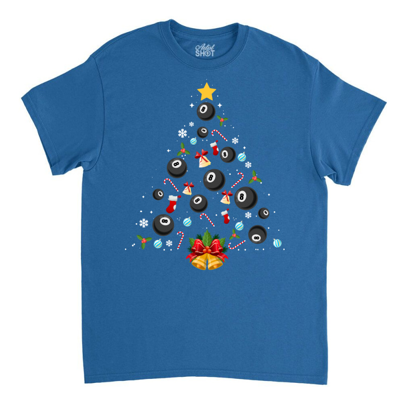 Cool Billiards Gift Christmas Tree Billiards Lover Classic T-shirt | Artistshot