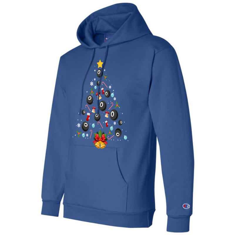 Cool Billiards Gift Christmas Tree Billiards Lover Champion Hoodie | Artistshot