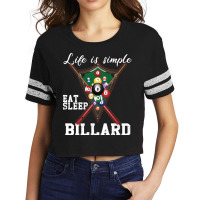 Life Is Simple Eat Sleep Billiards Scorecard Crop Tee | Artistshot