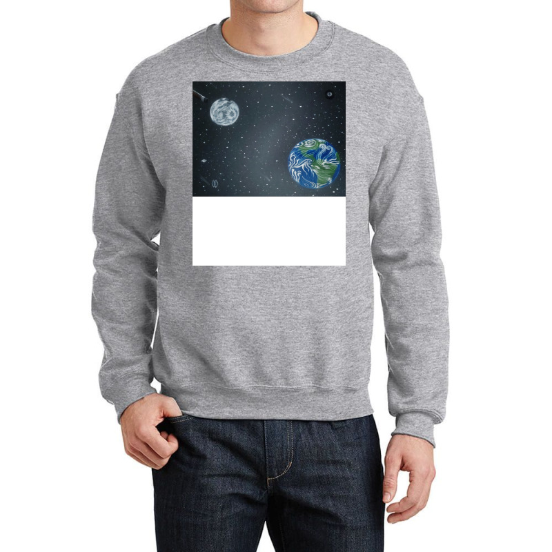 Earth In The Corner Pocket Crewneck Sweatshirt | Artistshot