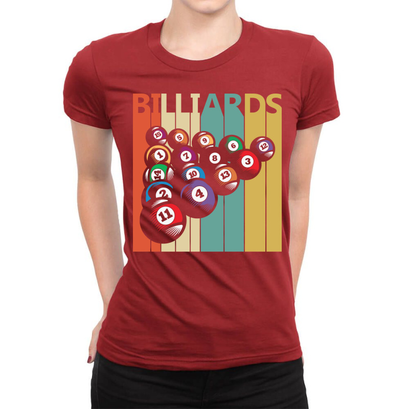 Billiards Gifts Vintage 1980s Billiards Ladies Fitted T-Shirt by jominisinadar | Artistshot