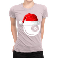 Xmas Santa Hat Christmas Billiards Ladies Fitted T-shirt | Artistshot