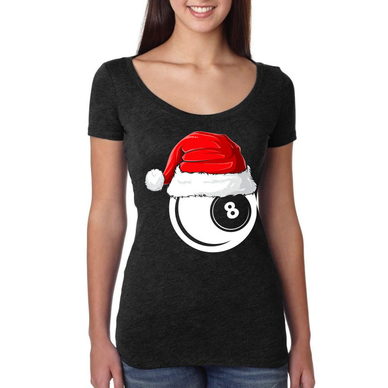 Xmas Santa Hat Christmas Billiards Women's Triblend Scoop T-shirt by kitikaleusx | Artistshot