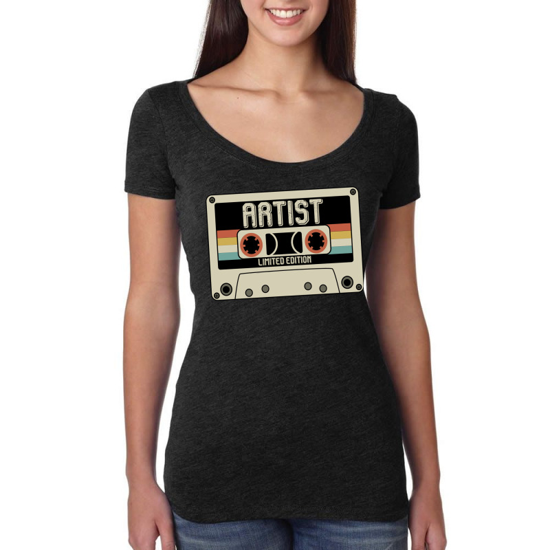 Artist Limited Edition Vintage Style Women's Triblend Scoop T-shirt by zydravidic2 | Artistshot