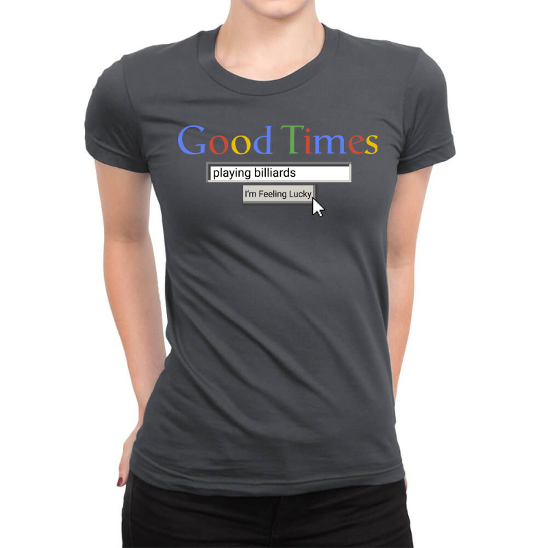 Good Times Playing Billiards Ladies Fitted T-Shirt by sliwkahedden7 | Artistshot