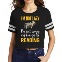 Saving Energy For Reading Book Books Trending Scorecard Crop Tee | Artistshot