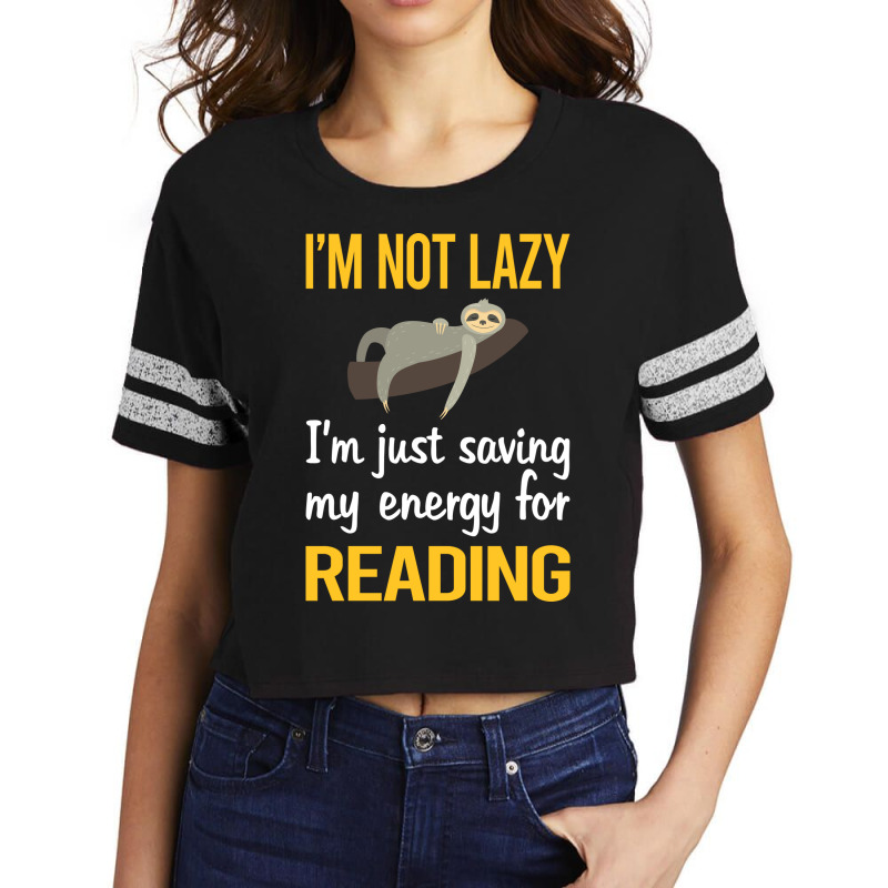 Saving Energy For Reading Book Books Trending Scorecard Crop Tee by savevaseseljn | Artistshot