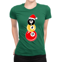 Snowman Face Christmas Billiard Team Ladies Fitted T-shirt | Artistshot