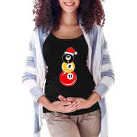 Snowman Face Christmas Billiard Team Maternity Scoop Neck T-shirt | Artistshot