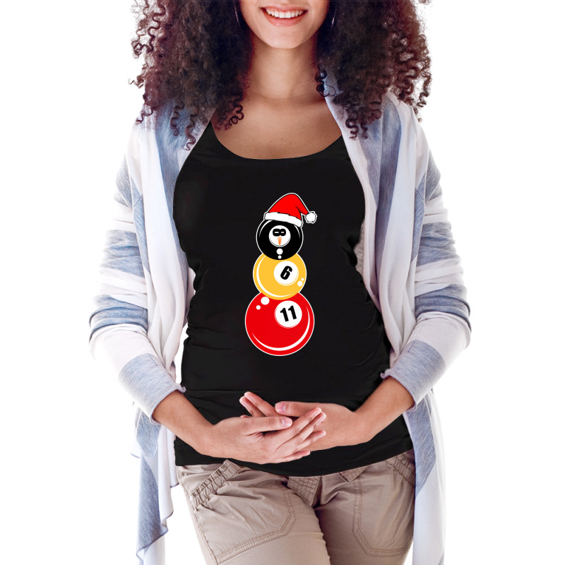 Snowman Face Christmas Billiard Team Maternity Scoop Neck T-shirt by andridukabs | Artistshot